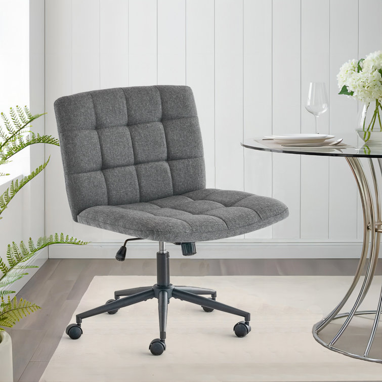 Linen upholstered 2025 office chair